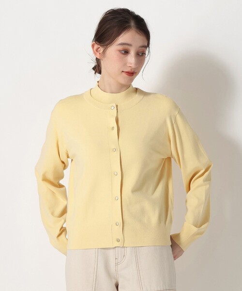 Afternoon Tea(アフタヌーンティー)の「トリプルケアベーシックカーディガン(カーディガン/ボレロ・レディース・イエロー/ライトグレー/グリーン/ブルー/ネイビー/パープル・MEDIUM/LARGE)」の1枚目の写真