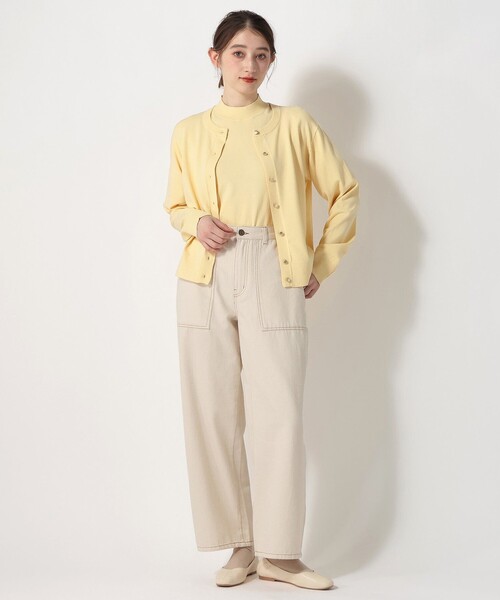 Afternoon Tea(アフタヌーンティー)の「トリプルケアベーシックカーディガン(カーディガン/ボレロ・レディース・イエロー/ライトグレー/グリーン/ブルー/ネイビー/パープル・MEDIUM/LARGE)」の9枚目の写真