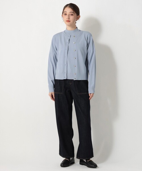 Afternoon Tea(アフタヌーンティー)の「トリプルケアベーシックカーディガン(カーディガン/ボレロ・レディース・イエロー/ライトグレー/グリーン/ブルー/ネイビー/パープル・MEDIUM/LARGE)」の16枚目の写真