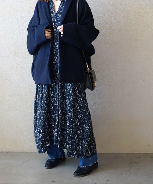 JOURNAL STANDARD LUXE（ジャーナルスタンダード　ラックス）の「フラワー ampleプルワンピース（ワンピース・レディース・ブラック・FREE）」の6枚目の写真