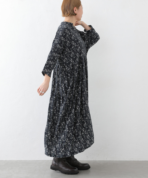 JOURNAL STANDARD LUXE（ジャーナルスタンダード　ラックス）の「フラワー ampleプルワンピース（ワンピース・レディース・ブラック・FREE）」の8枚目の写真