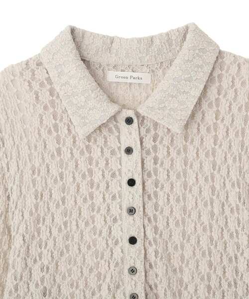Green　Parks（グリーンパークス）の「衿付きレースカットプルオーバー（Tシャツ/カットソー・レディース・ホワイト系その他2/ライトグレー・FREE）」の20枚目の写真