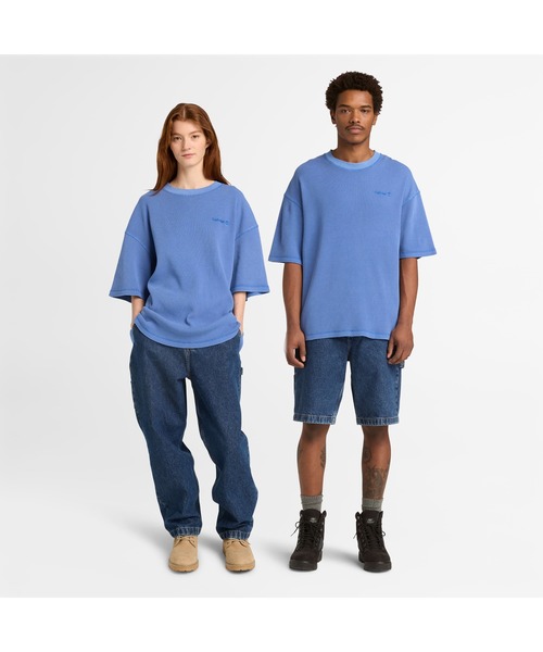 Timberland(ティンバーランド)の「ワッフル 半袖 Tシャツ ユニセックス(Tシャツ/カットソー・メンズ・クリアブルー・SMALL/XX-LARGE/X-LARGE/LARGE/MEDIUM)」の2枚目の写真