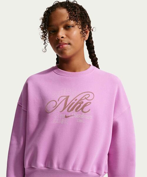Nike ピンク トレーナー NIKE（ナイキ） スウェットトレーナー ジュニア NSW クラブ 裏起毛