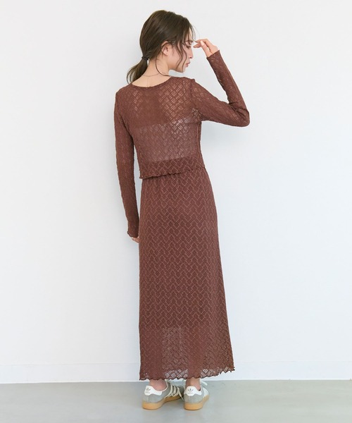 Tiny EDEN(タイニーエデン)の「【ペチコート付き セットアップ対応】レースナロースカート(スカート・レディース・ブラウン/ブルー・FREE)」の18枚目の写真