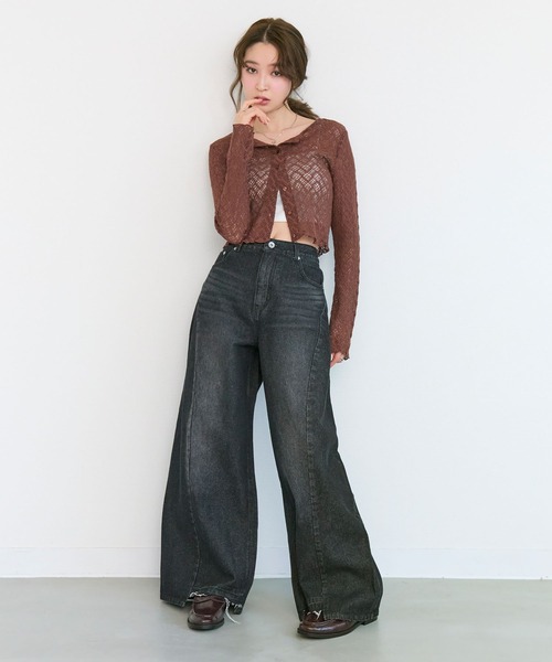 Tiny EDEN(タイニーエデン)の「【ペチコート付き セットアップ対応】レースナロースカート(スカート・レディース・ブラウン/ブルー・FREE)」の20枚目の写真