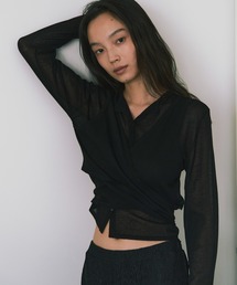 kiehtova | 【kiehtova】LAYERED SHEER CROSS CARDIGAN/レイヤードシアークロスカーディガン KTWR60(カーディガン/ボレロ)