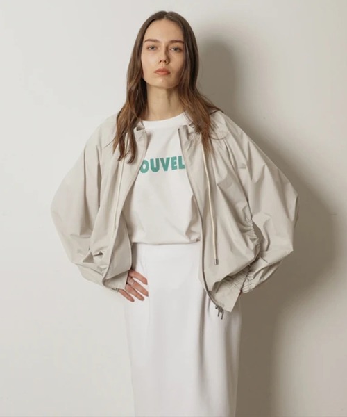 CADUNE（カデュネ）の「フレアカラーブルゾン（その他アウター・レディース・グレイッシュベージュ・38/36）」の3枚目の写真