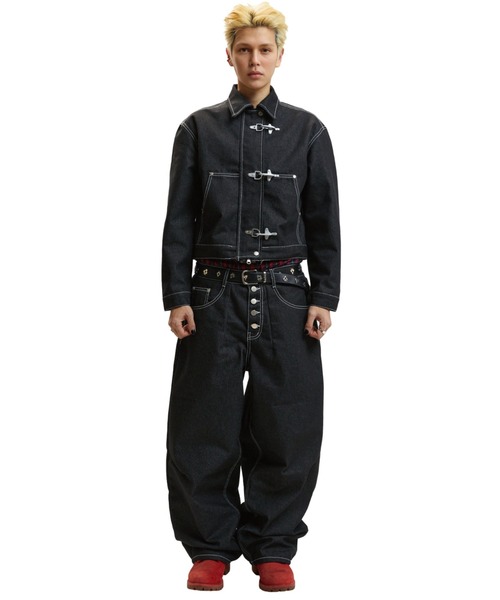 A'GEM/9 × .kom 『KEYMISERY/キーミザリー』 Cropped Buckle Denim