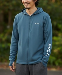 RVCA メンズ CLOSED BUSINESS SFHD 長袖サーフTシャツ 【2026年春夏モデル】/ルーカジップアップ吸水速乾(UPF50+)4WAYストレッチサーフT(ラッシュガード・水着)