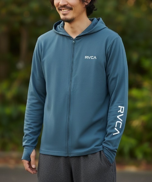 RVCA(ルーカ)の「RVCA メンズ CLOSED BUSINESS SFHD 長袖サーフTシャツ 【2026年春夏モデル】/ルーカジップアップ吸水速乾(UPF50+)4WAYストレッチサーフT(ラッシュガード・水着)(Tシャツ/カットソー・メンズ・ホワイト/グレー/ブラック・X-LARGE/LARGE/MEDIUM/SMALL)」の3枚目の写真
