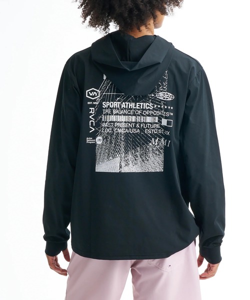 RVCA(ルーカ)の「RVCA メンズ CLOSED BUSINESS SFHD 長袖サーフTシャツ 【2026年春夏モデル】/ルーカジップアップ吸水速乾(UPF50+)4WAYストレッチサーフT(ラッシュガード・水着)(Tシャツ/カットソー・メンズ・ホワイト/グレー/ブラック・X-LARGE/LARGE/MEDIUM/SMALL)」の5枚目の写真