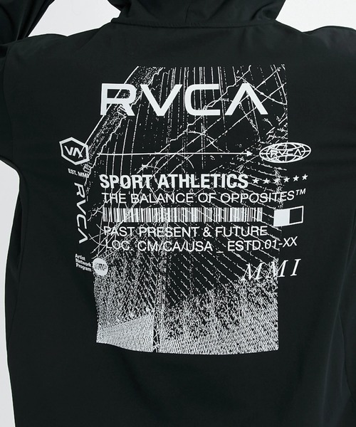 RVCA(ルーカ)の「RVCA メンズ CLOSED BUSINESS SFHD 長袖サーフTシャツ 【2026年春夏モデル】/ルーカジップアップ吸水速乾(UPF50+)4WAYストレッチサーフT(ラッシュガード・水着)(Tシャツ/カットソー・メンズ・ホワイト/グレー/ブラック・X-LARGE/LARGE/MEDIUM/SMALL)」の9枚目の写真