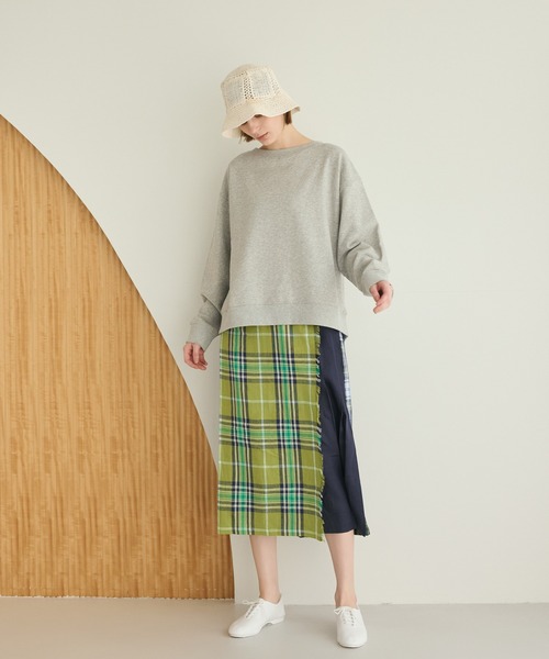 LA MARINE FRANCAISE（マリン フランセーズ）の「バックスリットワイドスウェット（Tシャツ/カットソー・レディース・杢グレー/チャコールグレー/オフホワイト・FREE）」の4枚目の写真