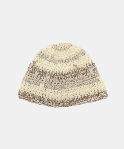 IENA(イエナ)の「KIJIMA TAKAYUKI/キジマ タカユキ W CHUNKY WATCH CAP キャップ WKNY252014(ニットキャップ/ビーニー・レディース・ブルー系その他/アイボリー・FREE)」の1枚目の写真