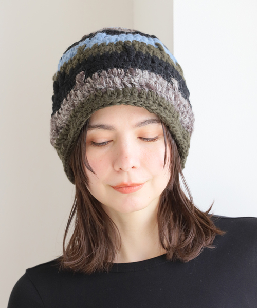 IENA(イエナ)の「KIJIMA TAKAYUKI/キジマ タカユキ W CHUNKY WATCH CAP キャップ WKNY252014(ニットキャップ/ビーニー・レディース・ブルー系その他/アイボリー・FREE)」の9枚目の写真