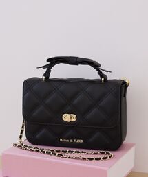 Maison de FLEUR | キルティングフラップバッグ(ハンドバッグ)