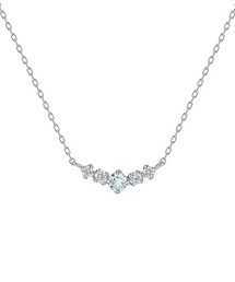 4℃ | 【3月誕生石】K10ホワイトゴールド アクアマリン ライン ネックレス(ネックレス)