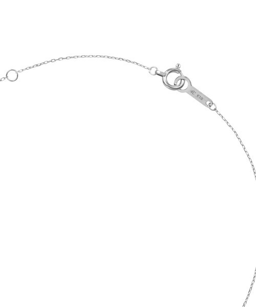 4℃（ヨンドシー）の「【3月誕生石】K10ホワイトゴールド アクアマリン ライン ネックレス（ネックレス・レディース・ホワイトゴールド・FREE）」の3枚目の写真