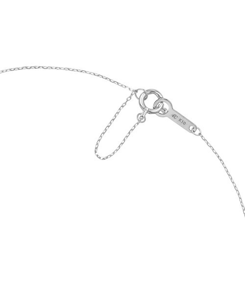 4℃（ヨンドシー）の「【3月誕生石】K10ホワイトゴールド アクアマリン ライン ネックレス（ネックレス・レディース・ホワイトゴールド・FREE）」の4枚目の写真