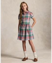 POLO RALPH LAUREN CHILDRENSWEAR（ポロ ラルフ ローレン チルドレンズウェア）の「チェック コットン マドラス シャツドレス（シャツワンピース）」
