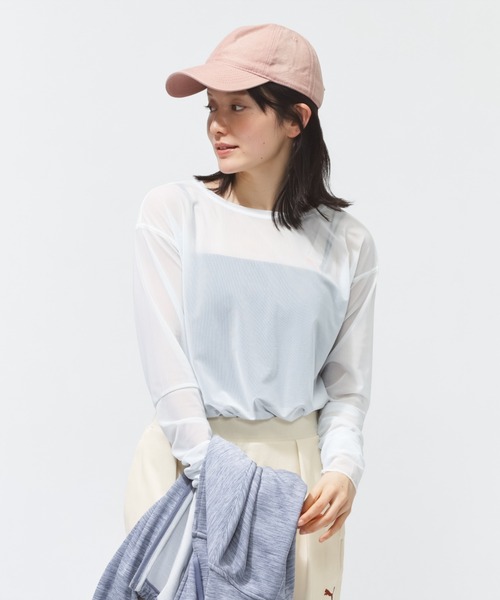 PUMA（プーマ）の「プーマ PUMA ESS ELEVATED LS シアー Tシャツ（Tシャツ/カットソー・レディース・クリーム/ブルー/ブラック・S/M/L/XL）」の18枚目の写真