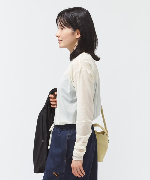 PUMA（プーマ）の「プーマ PUMA ESS ELEVATED LS シアー Tシャツ（Tシャツ/カットソー・レディース・クリーム/ブルー/ブラック・S/M/L/XL）」の5枚目の写真