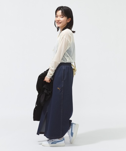 PUMA（プーマ）の「プーマ PUMA ESS ELEVATED LS シアー Tシャツ（Tシャツ/カットソー・レディース・クリーム/ブルー/ブラック・S/M/L/XL）」の9枚目の写真