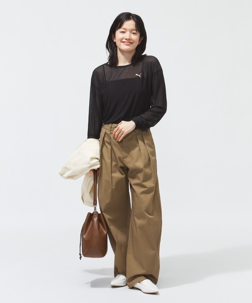 PUMA（プーマ）の「プーマ PUMA ESS ELEVATED LS シアー Tシャツ（Tシャツ/カットソー・レディース・クリーム/ブルー/ブラック・S/M/L/XL）」の14枚目の写真