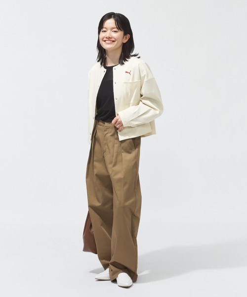 PUMA（プーマ）の「プーマ PUMA ESS ELEVATED LS シアー Tシャツ（Tシャツ/カットソー・レディース・クリーム/ブルー/ブラック・S/M/L/XL）」の15枚目の写真