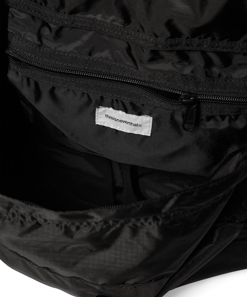 thisisneverthat ブラック ボディバッグ thisisneverthat Men's Washed Nylon Waist Bag in Black thisisneverthat
