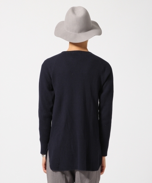 RAGEBLUE（レイジブルー）の「＜トレンドのロング丈＞BIGワッフルクルー/711652（Tシャツ/カットソー・メンズ・グレー/ホワイト/ネイビー・LARGE/MEDIUM）」の6枚目の写真