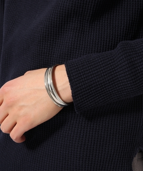 RAGEBLUE（レイジブルー）の「＜トレンドのロング丈＞BIGワッフルクルー/711652（Tシャツ/カットソー・メンズ・グレー/ホワイト/ネイビー・LARGE/MEDIUM）」の12枚目の写真