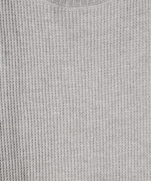RAGEBLUE（レイジブルー）の「＜トレンドのロング丈＞BIGワッフルクルー/711652（Tシャツ/カットソー・メンズ・グレー/ホワイト/ネイビー・LARGE/MEDIUM）」の16枚目の写真