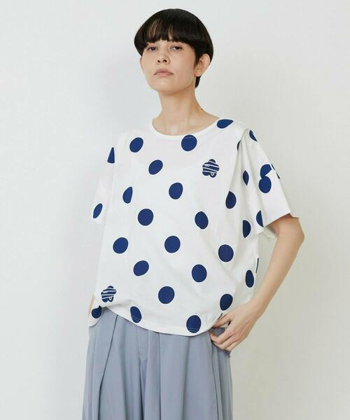 FRAPBOIS PARK(フラボアパーク)の「ボレロT(Tシャツ/カットソー・レディース・ホワイト/カーキ/チャコールグレー・1)」の1枚目の写真