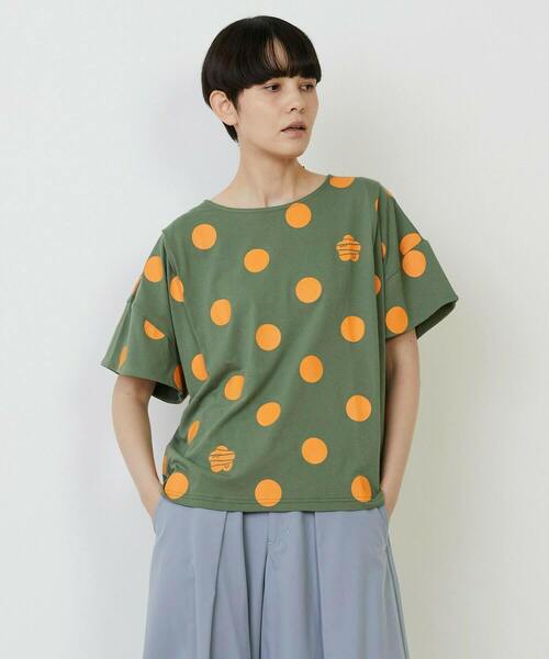 FRAPBOIS PARK(フラボアパーク)の「ボレロT(Tシャツ/カットソー・レディース・ホワイト/カーキ/チャコールグレー・1)」の3枚目の写真