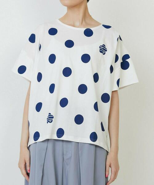 FRAPBOIS PARK(フラボアパーク)の「ボレロT(Tシャツ/カットソー・レディース・ホワイト/カーキ/チャコールグレー・1)」の8枚目の写真