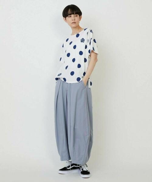 FRAPBOIS PARK(フラボアパーク)の「ボレロT(Tシャツ/カットソー・レディース・ホワイト/カーキ/チャコールグレー・1)」の10枚目の写真