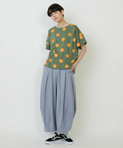 FRAPBOIS PARK(フラボアパーク)の「ボレロT(Tシャツ/カットソー・レディース・ホワイト/カーキ/チャコールグレー・1)」の16枚目の写真