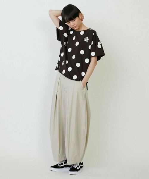 FRAPBOIS PARK(フラボアパーク)の「ボレロT(Tシャツ/カットソー・レディース・ホワイト/カーキ/チャコールグレー・1)」の21枚目の写真