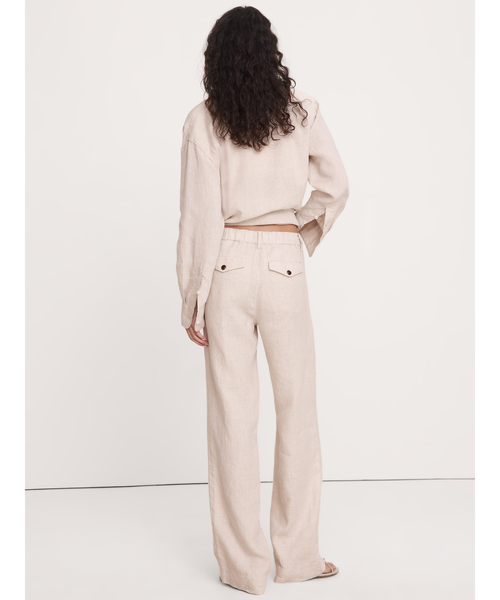 Banana Republic(バナナリパブリック)の「◇エブリデイ ワイドレッグ リネン パンツ(その他パンツ・レディース・ナチュラル/ブラック/ブラウン/ブルー・L/M/S/XS)」の16枚目の写真