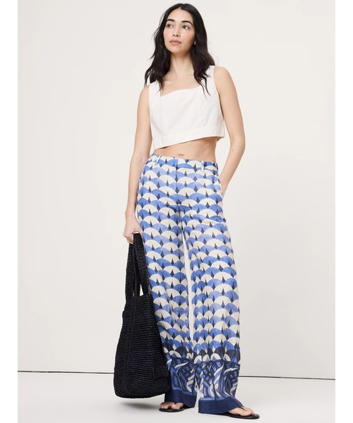 Banana Republic(バナナリパブリック)の「◇エブリデイ ワイドレッグ リネン パンツ(その他パンツ・レディース・ナチュラル/ブラック/ブラウン/ブルー・L/M/S/XS)」の4枚目の写真