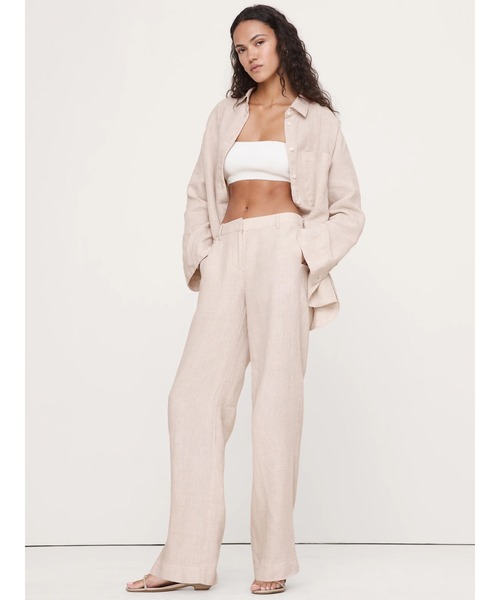 Banana Republic(バナナリパブリック)の「◇エブリデイ ワイドレッグ リネン パンツ(その他パンツ・レディース・ナチュラル/ブラック/ブラウン/ブルー・L/M/S/XS)」の21枚目の写真