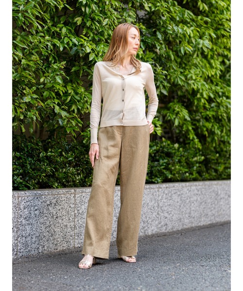 Banana Republic(バナナリパブリック)の「◇エブリデイ ワイドレッグ リネン パンツ(その他パンツ・レディース・ナチュラル/ブラック/ブラウン/ブルー/ブラウン系その他/ブルー系その他・L/M/S/XS)」の11枚目の写真