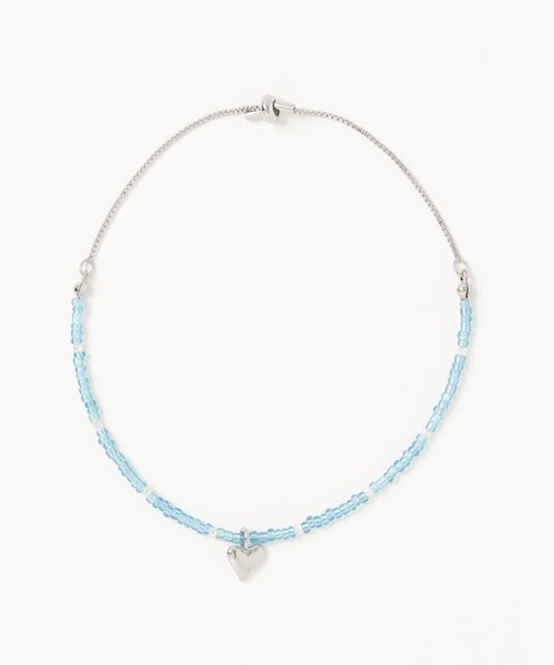 fredy emue（フレディエミュ）の「ビーズ×ハートトップブレス（ブレスレット・レディース・ライトブルー/ブラック/ライトグリーン/ピンク・FREE）」の8枚目の写真