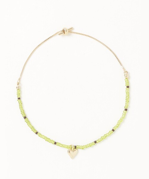 fredy emue（フレディエミュ）の「ビーズ×ハートトップブレス（ブレスレット・レディース・ライトブルー/ブラック/ライトグリーン/ピンク・FREE）」の7枚目の写真