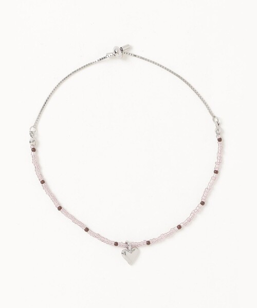 fredy emue（フレディエミュ）の「ビーズ×ハートトップブレス（ブレスレット・レディース・ライトブルー/ブラック/ライトグリーン/ピンク・FREE）」の6枚目の写真