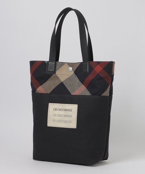 CB CRESTBRIDGE(シービークレストブリッジ)の「パーシャルチェックトート(トートバッグ・レディース・ライトベージュ/ブルー系その他7・FREE)」の4枚目の写真