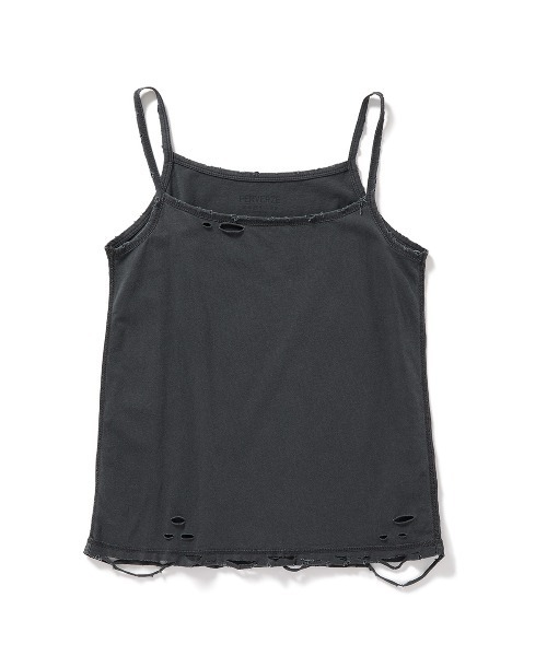 PERVERZE（パーバーズ）の「DISTRESS Regular Camisole（キャミソール・レディース・ホワイト/ブラック/カーキ/グレー・FREE）」の3枚目の写真