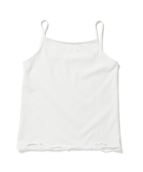 PERVERZE（パーバーズ）の「DISTRESS Regular Camisole（キャミソール・レディース・ホワイト/ブラック/カーキ/グレー・FREE）」の5枚目の写真